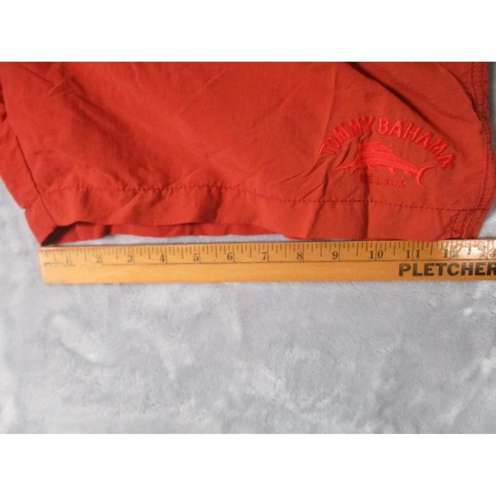 Tommy Bahama Relax Mens XXL Orange Cargo Swim Trunks Board Shorts‎ Mesh Lined